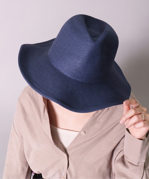 ウール ネイビー フェドラハット 未使用日本製 FURMIX FEDORA（ファーミックス フェドラ）SH606 ネイビー