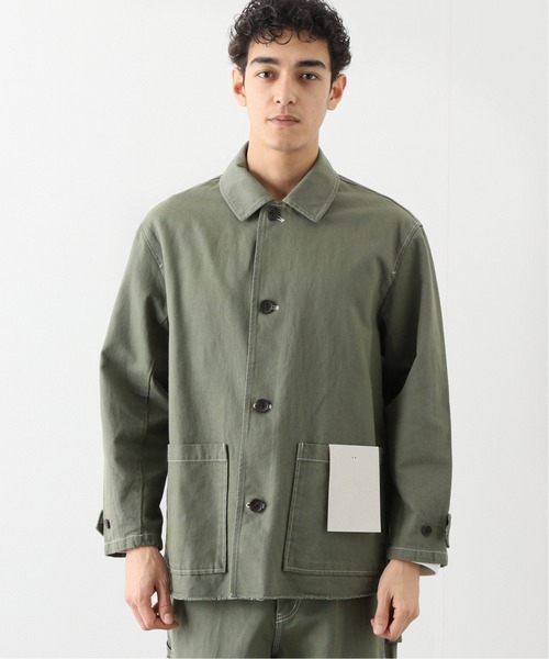 INHERIT（インヘリット）の「カミコンカツラギショートステンカラー（ブルゾン・メンズ・ピンク/グリーン・MEDIUM/LARGE）」の3枚目の写真