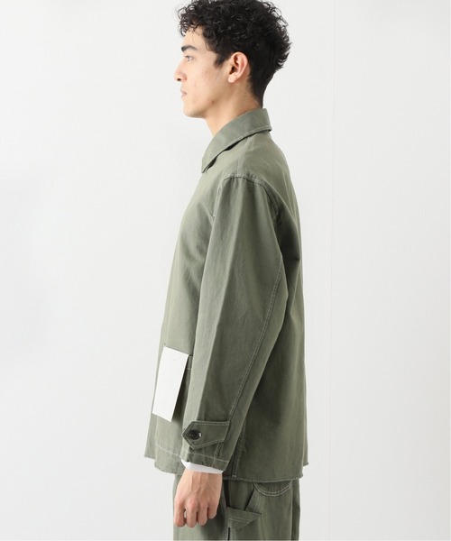 INHERIT（インヘリット）の「カミコンカツラギショートステンカラー（ブルゾン・メンズ・ピンク/グリーン・MEDIUM/LARGE）」の9枚目の写真