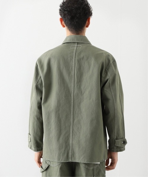 INHERIT（インヘリット）の「カミコンカツラギショートステンカラー（ブルゾン・メンズ・ピンク/グリーン・MEDIUM/LARGE）」の5枚目の写真