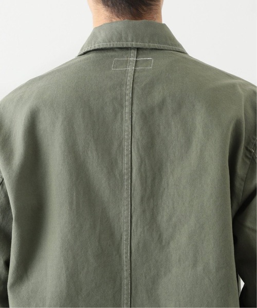 INHERIT（インヘリット）の「カミコンカツラギショートステンカラー（ブルゾン・メンズ・ピンク/グリーン・MEDIUM/LARGE）」の15枚目の写真