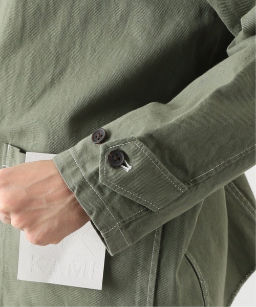 INHERIT（インヘリット）の「カミコンカツラギショートステンカラー（ブルゾン・メンズ・ピンク/グリーン・MEDIUM/LARGE）」の17枚目の写真