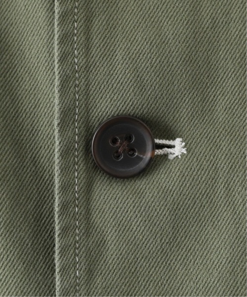 INHERIT（インヘリット）の「カミコンカツラギショートステンカラー（ブルゾン・メンズ・ピンク/グリーン・MEDIUM/LARGE）」の4枚目の写真