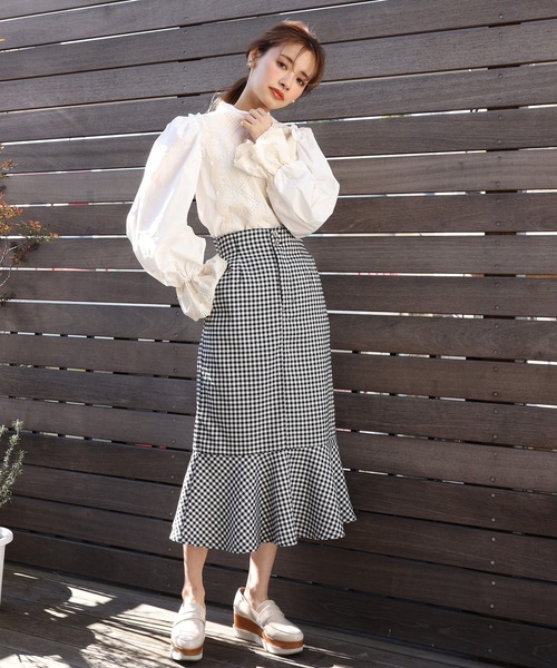 one after another NICE CLAUP（ワンアフターアナザーナイスクラップ）の「刺繍ブラウス（シャツ/ブラウス・レディース・ブラック/ベージュ/オフホワイト/サックスブルー・FREE）」の17枚目の写真