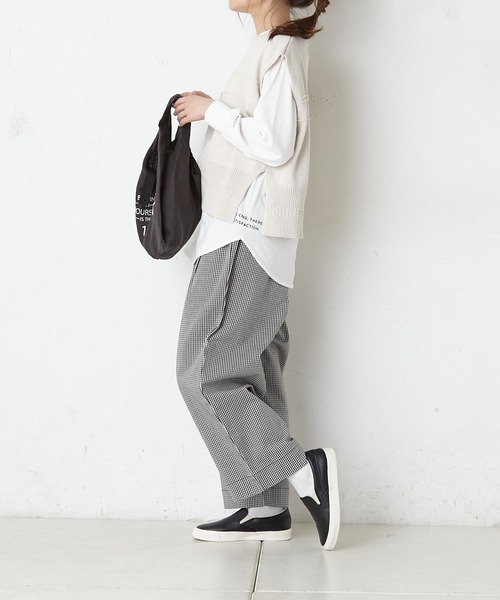 PUAL CE CIN(ピュアルセシン)の「折り畳み麻エコバッグ(ショルダーバッグ・レディース・チャコールグレー/ベージュ/ナチュラル・FREE)」の15枚目の写真