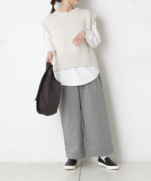 PUAL CE CIN(ピュアルセシン)の「折り畳み麻エコバッグ(ショルダーバッグ・レディース・チャコールグレー/ベージュ/ナチュラル・FREE)」の14枚目の写真