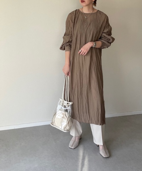 激安の新品送無 Misato イムバイミサト のファッション ワンピース ドレス Y M ワンピース By By シアークリンクル プルオーバーワンピース ワンピース ワンピース