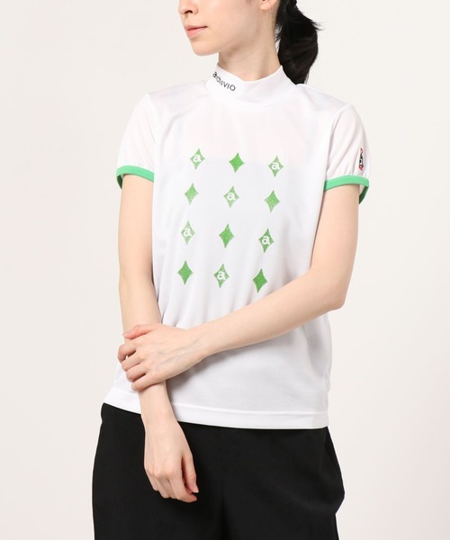 archivio(アルチビオ)の「ゴルフハイネックプル(H)(Tシャツ/カットソー・レディース・ブラック/ホワイト×レッド/ホワイト×グリーン/レッド・L/M/S)」の3枚目の写真