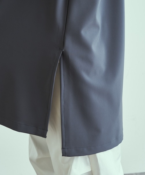 Lui's（ルイス）の「ライトスリットビッグ5分袖シャツコート（シャツ/ブラウス・メンズ・チャコールグレー/ブルー/ブラック・FREE）」の17枚目の写真