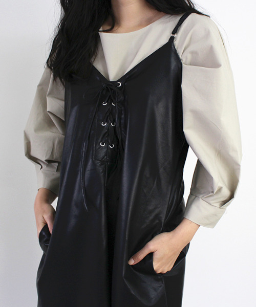 MODE ROBE（モードローブ）の「ラウンドネックタックスリーブトップス（Tシャツ/カットソー・レディース・ホワイト/ベージュ/ピンク・FREE）」の2枚目の写真