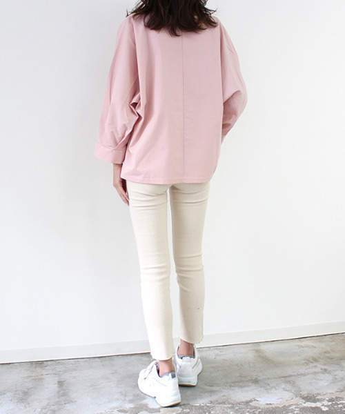 MODE ROBE（モードローブ）の「ラウンドネックタックスリーブトップス（Tシャツ/カットソー・レディース・ホワイト/ベージュ/ピンク・FREE）」の14枚目の写真