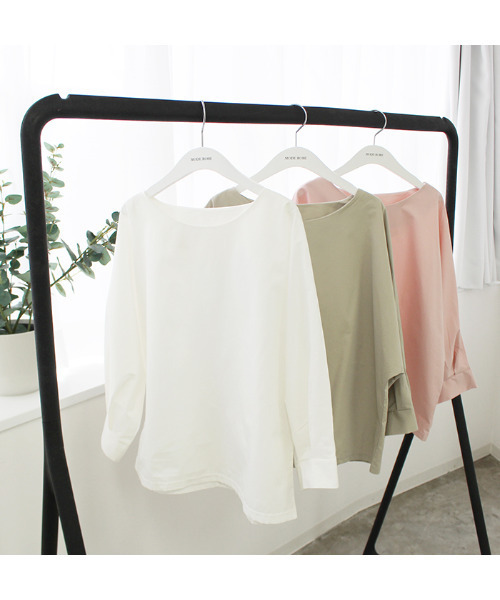 MODE ROBE（モードローブ）の「ラウンドネックタックスリーブトップス（Tシャツ/カットソー・レディース・ホワイト/ベージュ/ピンク・FREE）」の5枚目の写真