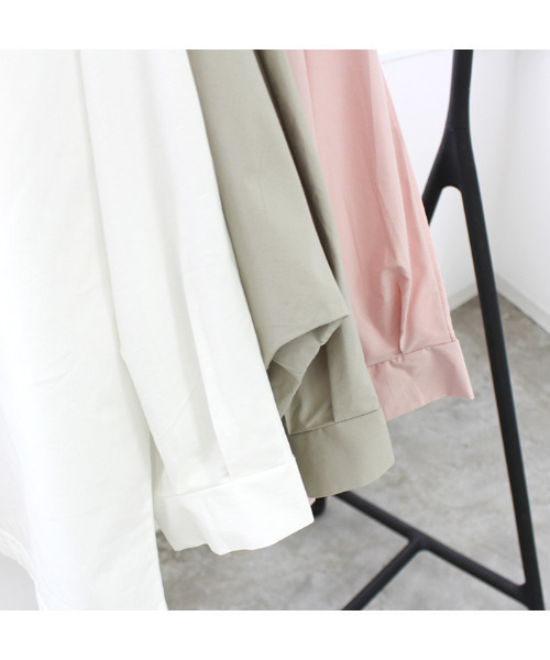 MODE ROBE（モードローブ）の「ラウンドネックタックスリーブトップス（Tシャツ/カットソー・レディース・ホワイト/ベージュ/ピンク・FREE）」の9枚目の写真