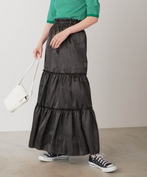 forksy. | 【forksy.】シャイニーポプリンティアードスカート(スカート)