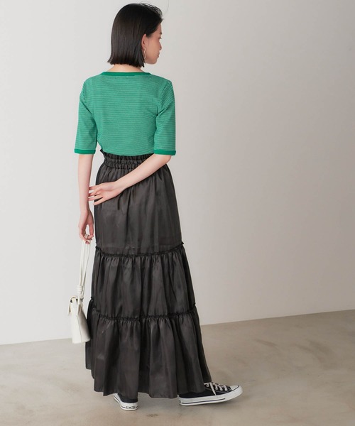 forksy.（フォルクシー）の「【forksy.】シャイニーポプリンティアードスカート（スカート・レディース・ブラック/パープル/カーキ・FREE）」の9枚目の写真