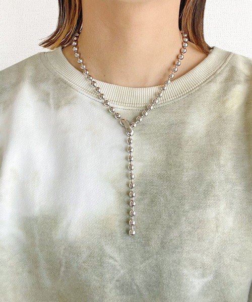 Marient(マリエント)の「Stainless Ball Chain Necklace(Short)(ネックレス・レディース・シルバー・FREE)」の1枚目の写真
