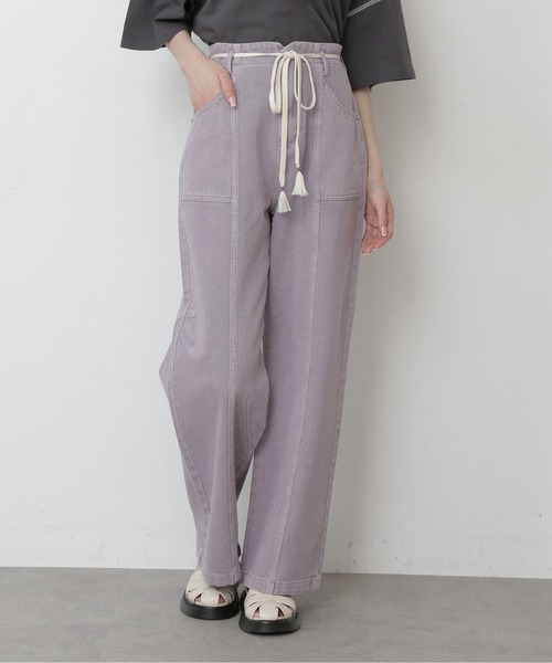 FREE'S MART（フリーズマート）の「【Sシリーズ対応】ベルト付きセンターシームワイドデニム（その他パンツ・レディース・パープル/ホワイト系その他/ブルー系その他3・MEDIUM/SMALL）」の3枚目の写真