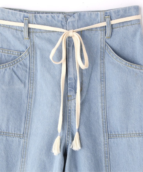 FREE'S MART（フリーズマート）の「【Sシリーズ対応】ベルト付きセンターシームワイドデニム（その他パンツ・レディース・パープル/ホワイト系その他/ブルー系その他3・MEDIUM/SMALL）」の19枚目の写真