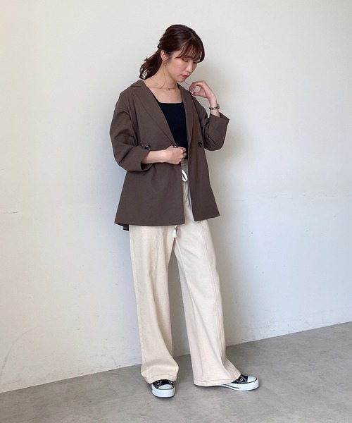 FREE'S MART（フリーズマート）の「【Sシリーズ対応】ベルト付きセンターシームワイドデニム（その他パンツ・レディース・パープル/ホワイト系その他/ブルー系その他3・MEDIUM/SMALL）」の13枚目の写真