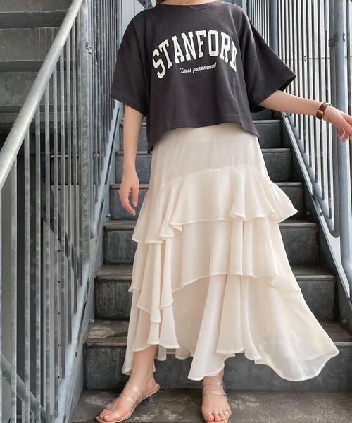 INGNI（イング）の「イレヘムティアード／スカート（スカート・レディース・ブラック/アイボリー/ミント/グレー/その他3/ブラウン・FREE）」の11枚目の写真