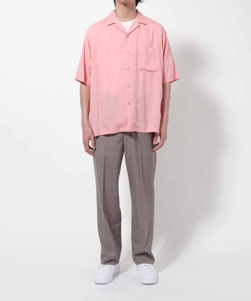 ADAM ET ROPE'(アダムエロペ)の「レーヨンドレープ ルーズシルエット オープンカラーシャツ/イージーケア/UNISEX(シャツ/ブラウス・メンズ・ブラック/ベージュ系その他/パープル系その他/ピンク系その他・M/L/XL)」の13枚目の写真