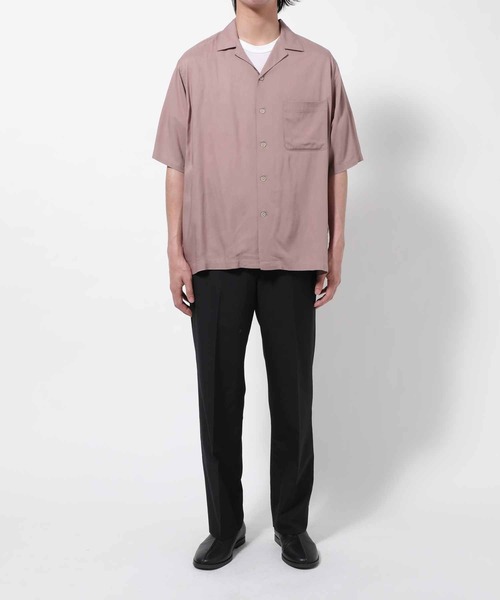 ADAM ET ROPE'(アダムエロペ)の「レーヨンドレープ ルーズシルエット オープンカラーシャツ/イージーケア/UNISEX(シャツ/ブラウス・メンズ・ブラック/ベージュ系その他/パープル系その他/ピンク系その他・M/L/XL)」の8枚目の写真