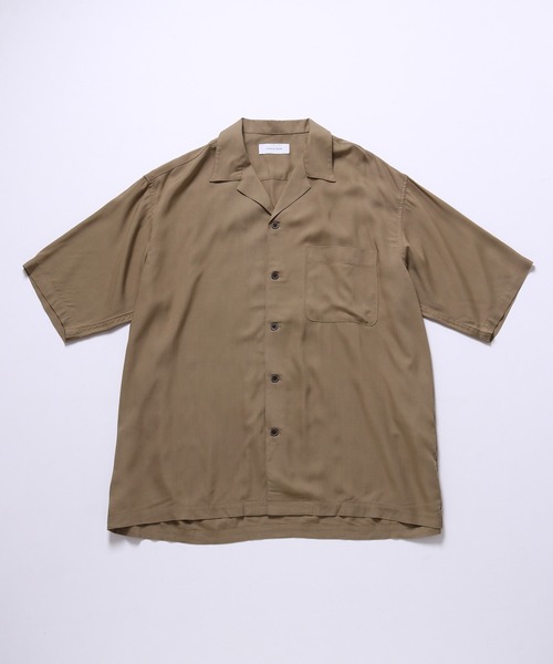 ADAM ET ROPE'(アダムエロペ)の「レーヨンドレープ ルーズシルエット オープンカラーシャツ/イージーケア/UNISEX(シャツ/ブラウス・メンズ・ブラック/ベージュ系その他/パープル系その他/ピンク系その他・M/L/XL)」の18枚目の写真