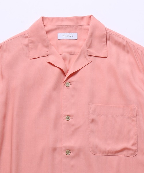 ADAM ET ROPE'(アダムエロペ)の「レーヨンドレープ ルーズシルエット オープンカラーシャツ/イージーケア/UNISEX(シャツ/ブラウス・メンズ・ブラック/ベージュ系その他/パープル系その他/ピンク系その他・M/L/XL)」の22枚目の写真