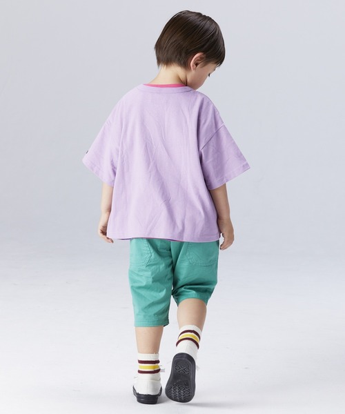 BIG FIELD（ビッグフィールド）の「カレッジプリントTシャツ（80～150cm）（Tシャツ/カットソー・キッズ・ネイビー/ラベンダー/ライトピンク/ブラック/ホワイト・150/80/120/140/110/130/100/95/90）」の12枚目の写真
