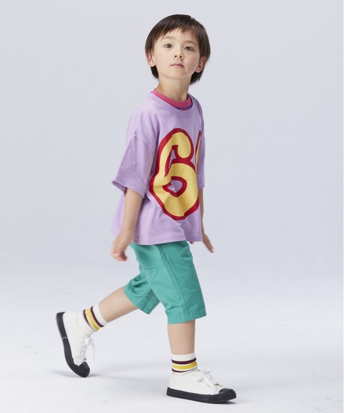 BIG FIELD（ビッグフィールド）の「カレッジプリントTシャツ（80～150cm）（Tシャツ/カットソー・キッズ・ネイビー/ラベンダー/ライトピンク/ブラック/ホワイト・150/80/120/140/110/130/100/95/90）」の11枚目の写真