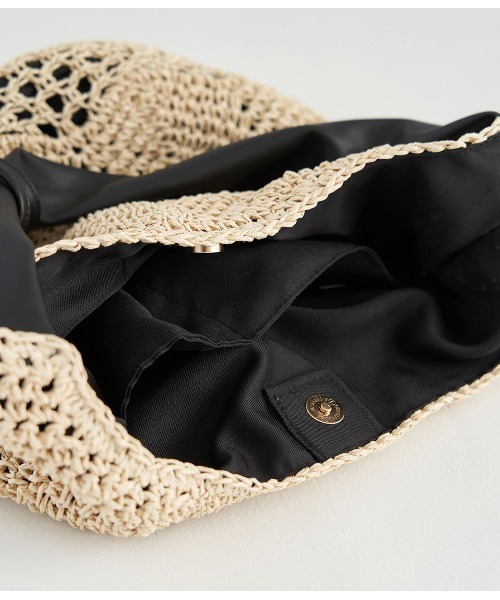 ROPE' PICNIC（ロペピクニック）の「ソフトハンドル透かし編ペーパーホーボーショルダーバッグ（ショルダーバッグ・レディース・グリーン系その他/ブラック・FREE）」の8枚目の写真