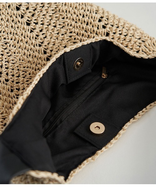 ROPE' PICNIC（ロペピクニック）の「ソフトハンドル透かし編ペーパーホーボーショルダーバッグ（ショルダーバッグ・レディース・グリーン系その他/ブラック・FREE）」の12枚目の写真