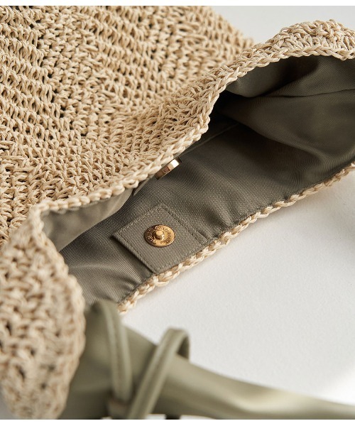 ROPE' PICNIC（ロペピクニック）の「ソフトハンドル透かし編ペーパーホーボーショルダーバッグ（ショルダーバッグ・レディース・グリーン系その他/ブラック・FREE）」の14枚目の写真