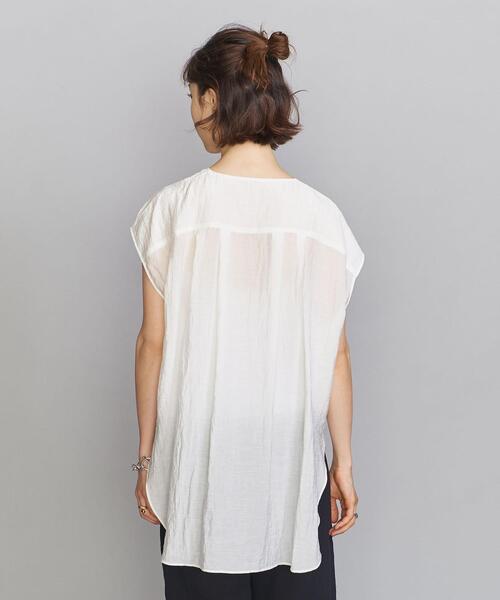 BEAUTY&YOUTH UNITED ARROWS(ビューティーアンドユースユナイテッドアローズ)の「BY レーヨンナイロン フレンチスリーブシャツ(シャツ/ブラウス・レディース・ホワイト/ベージュ/ピンク/その他3・FREE)」の7枚目の写真