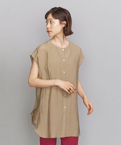 BEAUTY&YOUTH UNITED ARROWS(ビューティーアンドユースユナイテッドアローズ)の「BY レーヨンナイロン フレンチスリーブシャツ(シャツ/ブラウス・レディース・ホワイト/ベージュ/ピンク/その他3・FREE)」の10枚目の写真