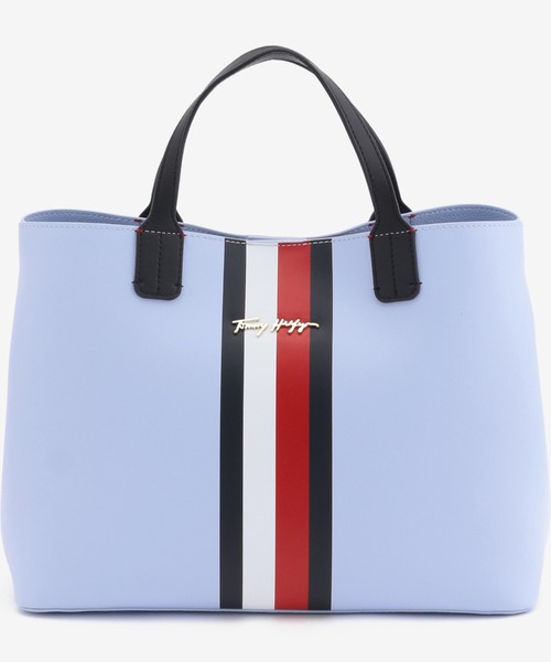 TOMMY HILFIGER(トミーヒルフィガー)の「シグネチャーロゴトートバッグ(トートバッグ・レディース・ホワイト/ブルー・FREE)」の1枚目の写真