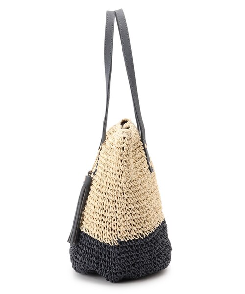 SHOO・LA・RUE（シューラルー）の「◆ペーパーざっくりツートーントート（トートバッグ・レディース・オレンジ系その他5/ダークグリーン系4/ネイビー系4・00）」の5枚目の写真