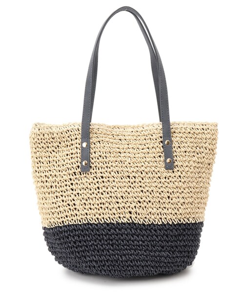 SHOO・LA・RUE（シューラルー）の「◆ペーパーざっくりツートーントート（トートバッグ・レディース・オレンジ系その他5/ダークグリーン系4/ネイビー系4・00）」の6枚目の写真