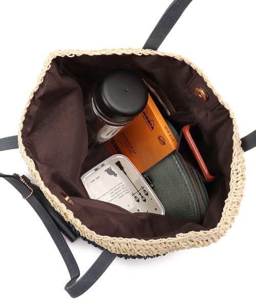 SHOO・LA・RUE（シューラルー）の「◆ペーパーざっくりツートーントート（トートバッグ・レディース・オレンジ系その他5/ダークグリーン系4/ネイビー系4・00）」の8枚目の写真