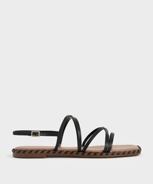ホイップステッチトリム ストラッピーサンダル / Whipstitch Trim Strappy Sandals