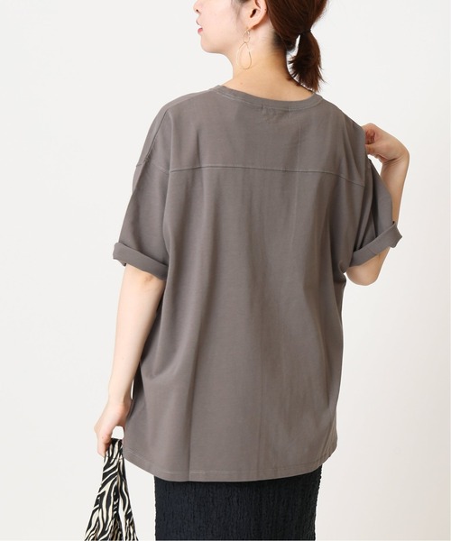 Simplicite(サンプリシテ)の「ナンバリングTEE◆(Tシャツ/カットソー・レディース・チャコールグレー/アイボリー/ベージュ・FREE)」の9枚目の写真