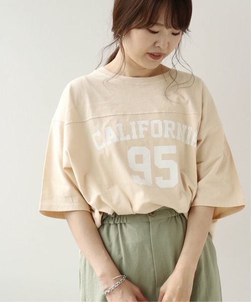 Simplicite(サンプリシテ)の「ナンバリングTEE◆(Tシャツ/カットソー・レディース・チャコールグレー/アイボリー/ベージュ・FREE)」の14枚目の写真