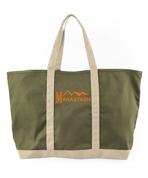 MANASTASH（マナスタッシュ）の「MANASTASH/マナスタッシュ　TOTE BAG　トートバッグ（トートバッグ・メンズ・オリーブ/ナチュラル・FREE）」の2枚目の写真