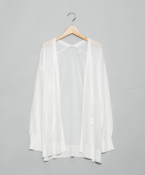 AS KNOW AS de base（アズノゥアズドゥバズ）の「ベーシックハオーリー（カーディガン/ボレロ・レディース・オフホワイト/ブラック/グリーン/ピンクベージュ・FREE）」の2枚目の写真