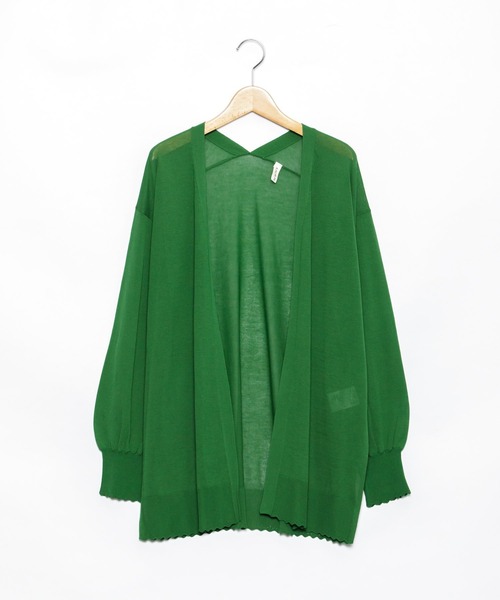 AS KNOW AS de base（アズノゥアズドゥバズ）の「ベーシックハオーリー（カーディガン/ボレロ・レディース・オフホワイト/ブラック/グリーン/ピンクベージュ・FREE）」の4枚目の写真