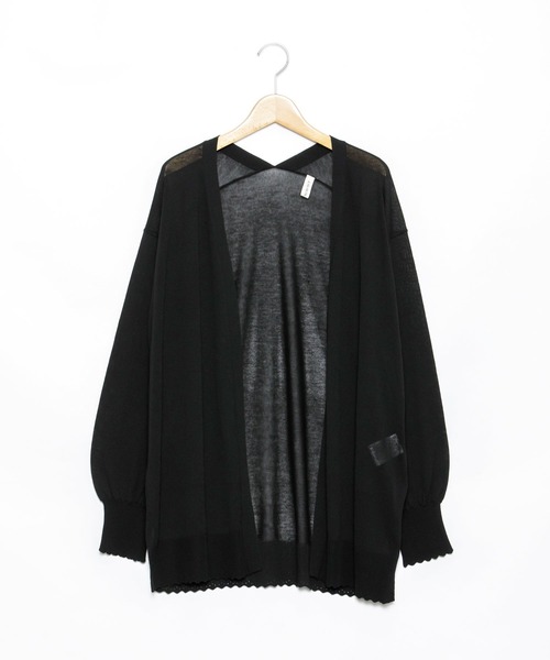 AS KNOW AS de base（アズノゥアズドゥバズ）の「ベーシックハオーリー（カーディガン/ボレロ・レディース・オフホワイト/ブラック/グリーン/ピンクベージュ・FREE）」の3枚目の写真