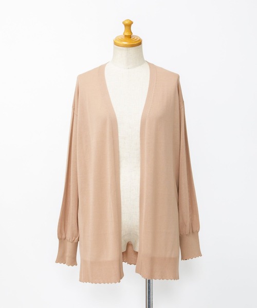 AS KNOW AS de base（アズノゥアズドゥバズ）の「ベーシックハオーリー（カーディガン/ボレロ・レディース・オフホワイト/ブラック/グリーン/ピンクベージュ・FREE）」の9枚目の写真