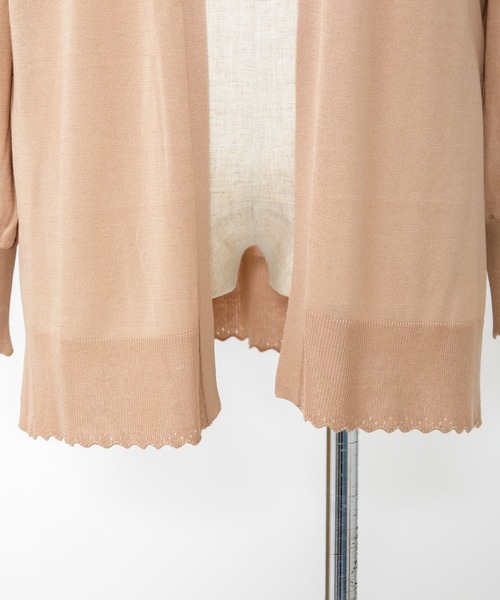 AS KNOW AS de base（アズノゥアズドゥバズ）の「ベーシックハオーリー（カーディガン/ボレロ・レディース・オフホワイト/ブラック/グリーン/ピンクベージュ・FREE）」の8枚目の写真