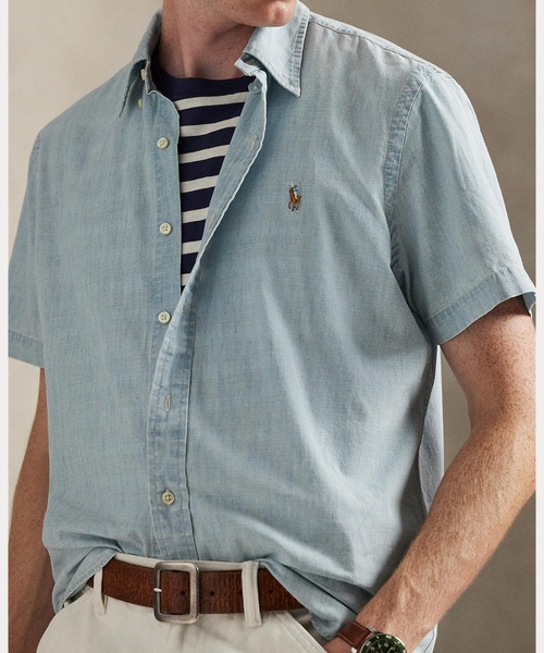 POLO RALPH LAUREN(ポロ ラルフ ローレン)の「クラシック フィット シャンブレー シャツ(シャツ/ブラウス・メンズ・ブルー・S/M/XS/XXL/L/XL)」の5枚目の写真