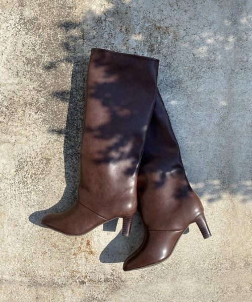 DouDou（ドゥドゥ）の「ロングブーツ（ブーツ・レディース・ブラック/ブラウン/ベージュ・M/L）」の3枚目の写真